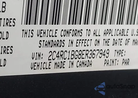 2014 Chrysler Town & Country Touring from USA, damaged, VIN 2C4RC1BG8ER367949